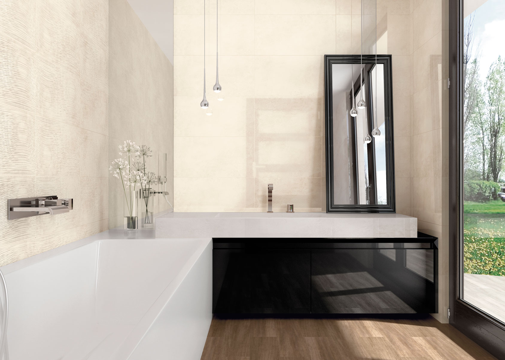 AMB INDIA WALL BEIGE LAMA NOGAL cabec